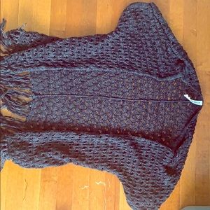 Charcoal croquet cardigan